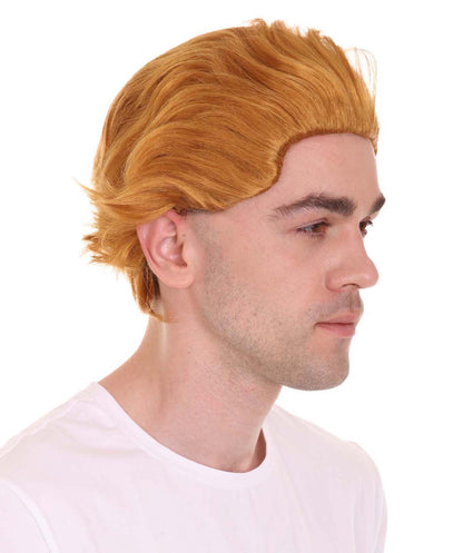 大人メンズ「インクレディブル・ファミリー2」ダッシュウィッグ ダシェル・パー ゴールデンブラウンウィッグとマスクセット H-4388 TV/映画ウィッグ プレミアム通気性キャップレスキャップ