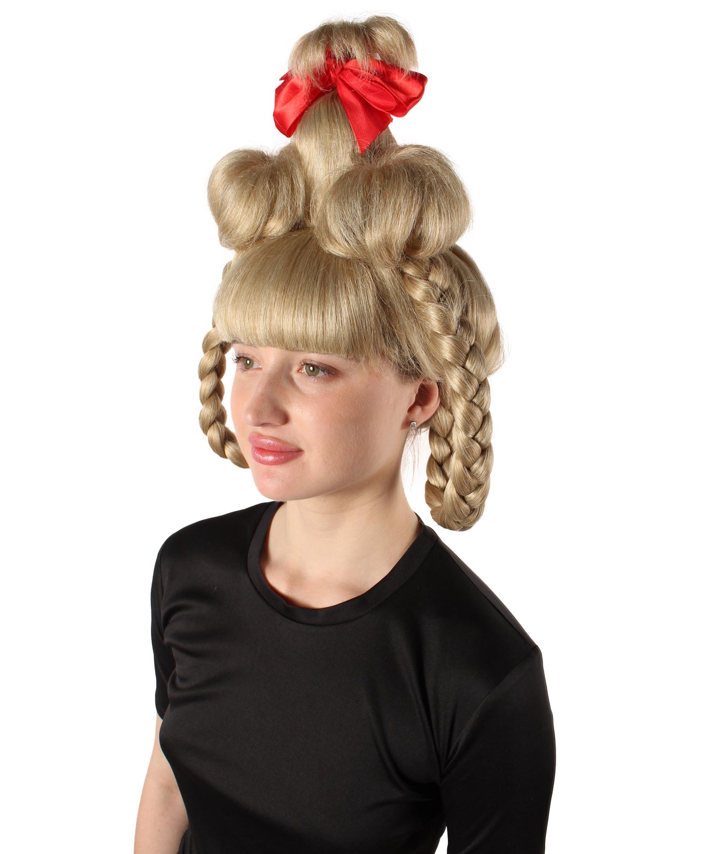 ハロウィンパーティープレミアムレディ H-5490 クリスマスクラシックストーリーキャラクターウィッグ (曲がる三つ編み付き)