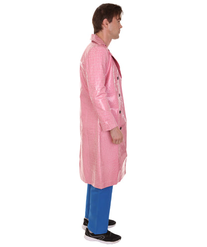 男性 JCP-044 のデラックス サディスティック・ヴィランピンクとブルージョークスタートレンチコートコスチューム 複数サイズ