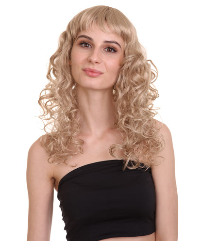 Wigs2you ハロウィンパーティー プレミアム レディース H-1020 着用しやすい ベラウィッグ ダークブロンドカラー