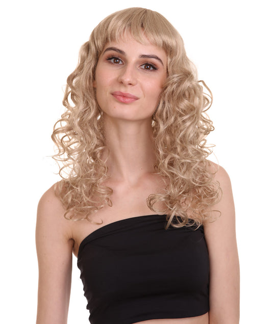 Wigs2you ハロウィンパーティー プレミアム レディース H-1020 着用しやすい ベラウィッグ ダークブロンドカラー