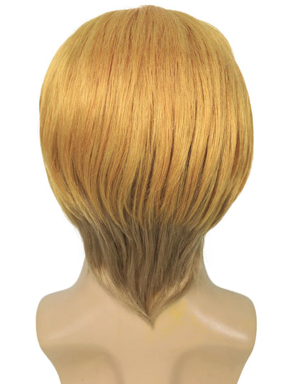 ハロウィンパーティ プレミアム メンズ H-5649 マンガ「タイタンアタック」ブロンドアンダーカット合成繊維ヘアウィッグ