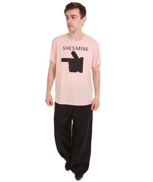 大人向け女性用 JCO-168_11 バレンタインデー ヌード マッチング カップル "He's Mine" Tシャツ コスプレ コスチュームコレクション
