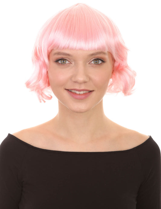 Wigs2you ハロウィン パーティー プレミアム レディース H-1358 着けやすい 快適なフィット感 カーニバル Lt ピンク ウェーブのかかったウィッグ