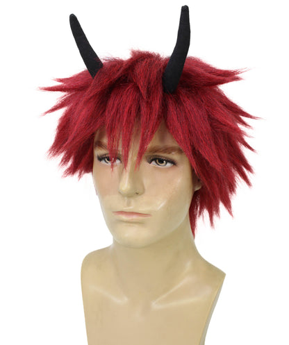 メンズ H-6096 日本剣士キャラクター アニメ コスプレウィッグ ハロウィンやコスプレに最適 難燃性合成繊維