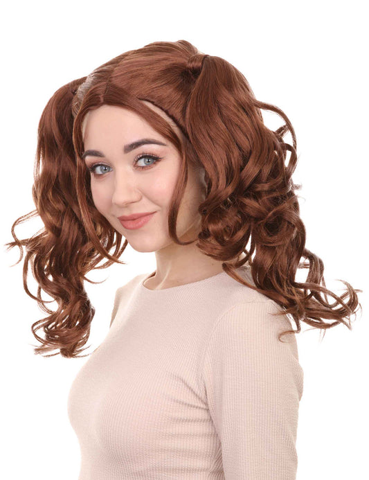 Wigs2you ハロウィンパーティー プレミアム レディース H-768 ドリー ピグテール ウィッグ オーバーンブラウン色