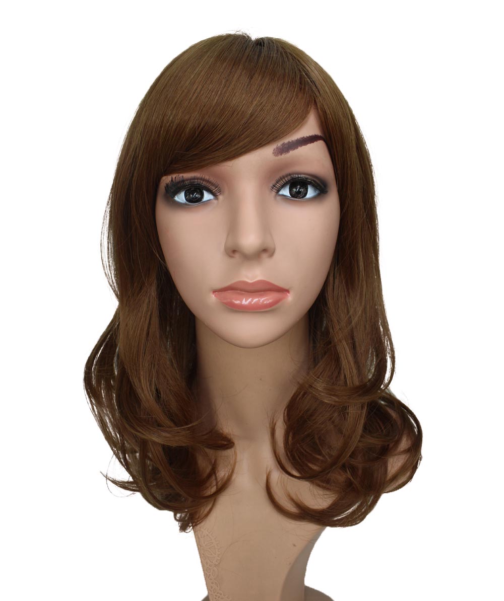 エアリーカールが可愛い！ふわふわヘアで柔らかな女の子に  耐熱です ウィッグネット付き W-537