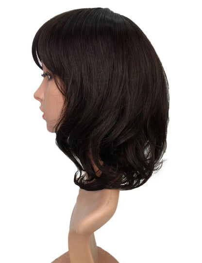 耐熱商品 | ミディアムウィッグ | エアリーカールで女子力UPする人気スタイル | アレンジ自由 | ウィッグネット付き W-160
