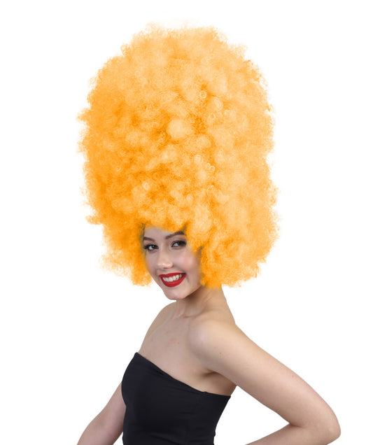 Wigs2youハロウィンパーティープレミアムレディースH-1997 美しい見た目のスーパーサイズジャンボオレンジアフロウィッグ