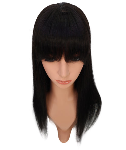 女性用ファッションスタイルウィッグ、24インチ 超ロングストレート 100%人毛、ナチュラルブラック、Wigs2you HH-183 フルウィッグ ナチュラルな輝き