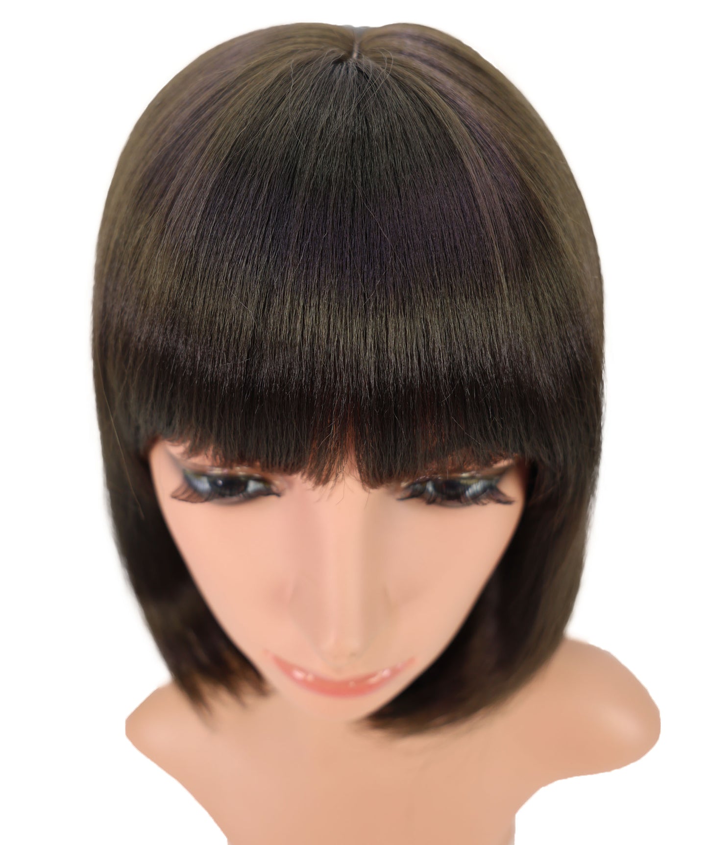 Wigs2you H-6901 女性用 11.5インチ ショートボブウィッグ | 手植え合成ヘアブレンド | 自然で軽量な通気性キャップ付きウィッグ