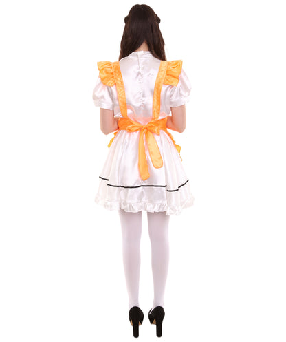 女性用 JCO-326_10 アニメ コスプレ フレンチメイド ファンシー ドレス オレンジ コスプレ コスチューム