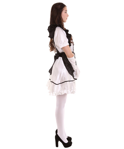 女性用 JCO-326 アニメ コスプレ フレンチメイド ファンシー ドレス ブラック コスプレ コスチューム