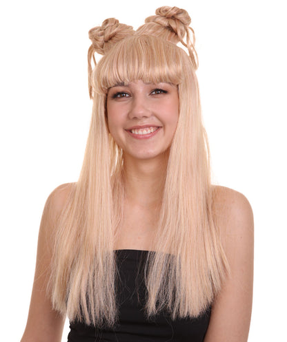 Wigs2you ハロウィン パーティー プレミアム レディース H-1216 快適なフィット感のゴールデン ブロンド アジアン プリンセス ウィッグ