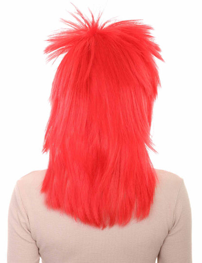Wigs2you ハロウィン パーティー プレミアム H-1305 簡単に着用でき 快適なフィット感 80 年代女性レッド ロッカー スタイルウィッグ