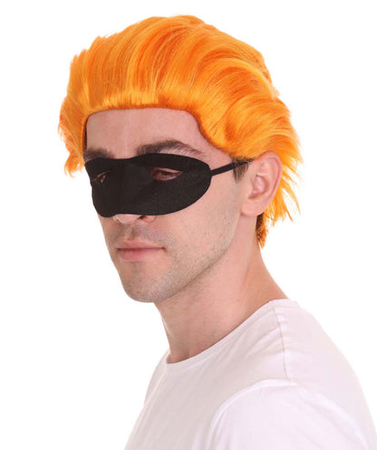 大人メンズ「インクレディブル・ファミリー2」ダッシュウィッグ ダシェル・パー パンプキンウィッグとマスクセット H-4387 TV/映画ウィッグ プレミアム通気性キャップレスキャップ