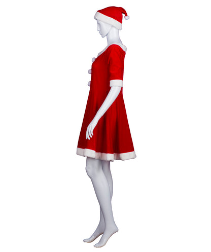 Wigs2you.com JCX-021女性のクリスマスサンタクロース短いスカートコスチューム,コスプレ衣装 。