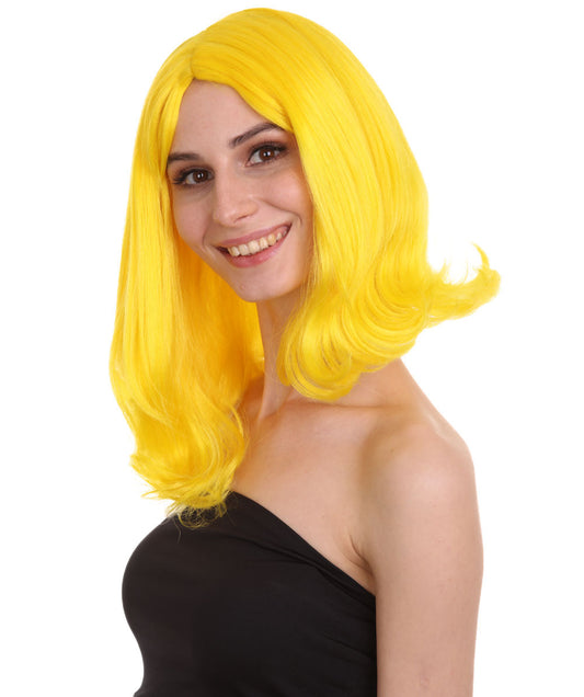 Wigs2you ハロウィン パーティー プレミアム レディース H-1274 着けやすい 快適なフィット感 イエロー ページボーイ ウィッグ