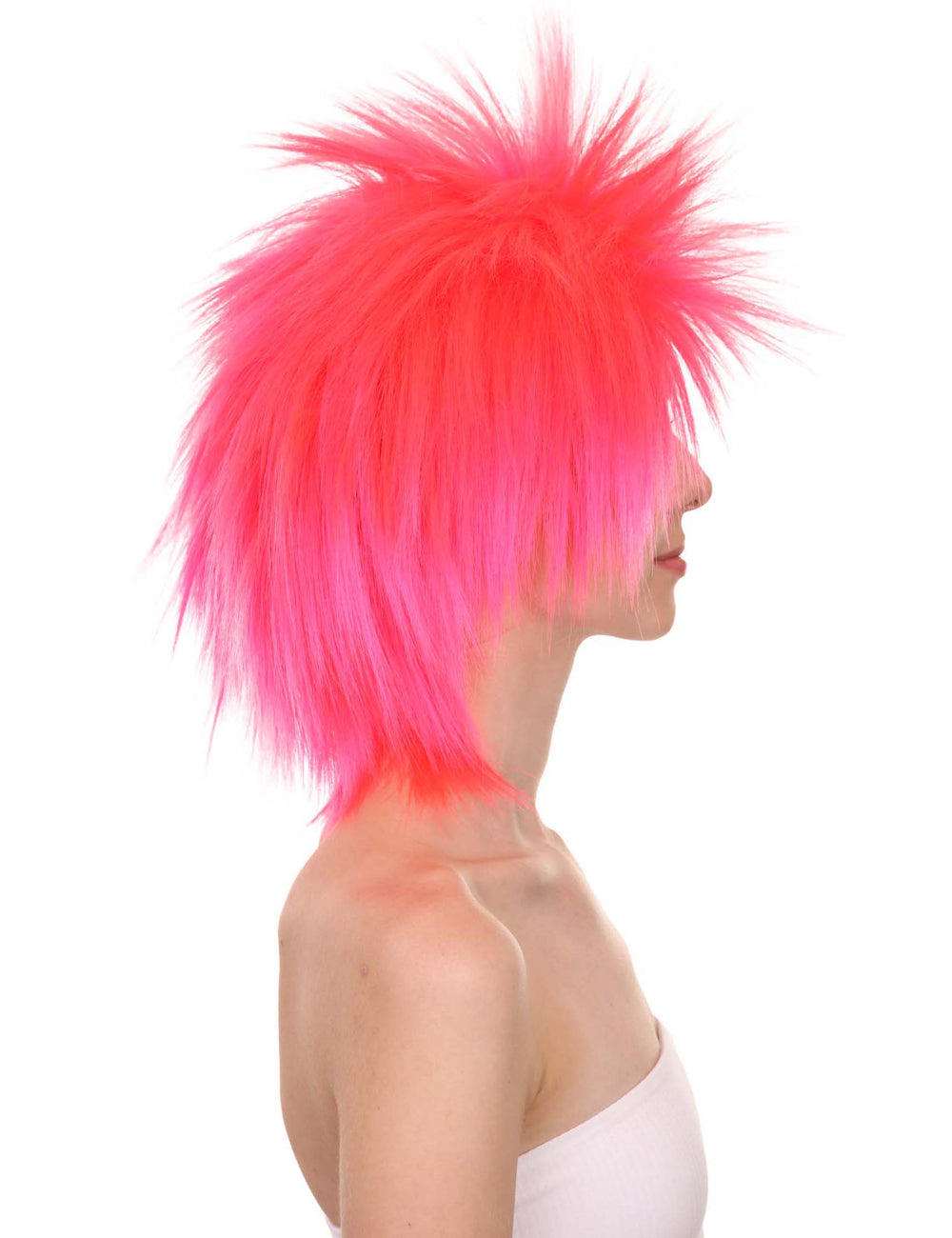 Wigs2you ハロウィンパーティープレミアムレディース H-1681 着け心地が良い とても快適 ファンキーパンク ネオンピンクウィッグ