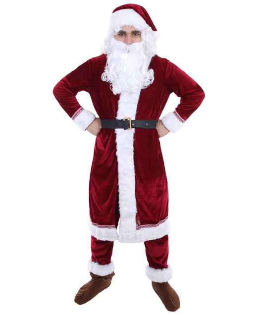 Wigs2you.com JCX-008男性のクリスマスサンタクロースコスチュームとひげ,コスプレ衣装 。
