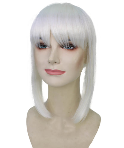 女性用 H-6001 ショート＆ローウェーブ ポニーテールウィッグ コスプレに最適 難燃性合成繊維