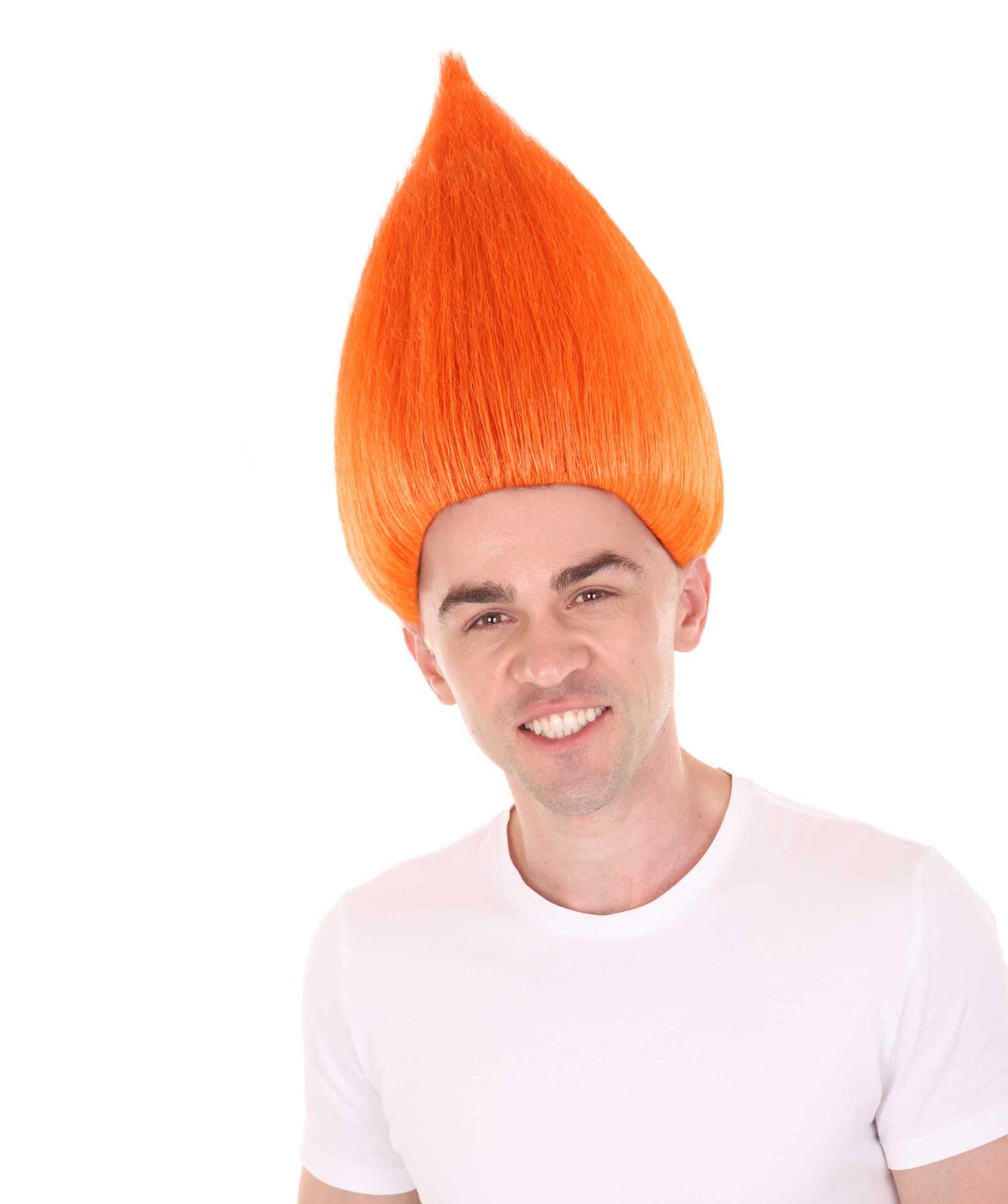 Wigs2you ハロウィンパーティープレミアム メンズ H-636 トロールズウィッグ オレンジ色