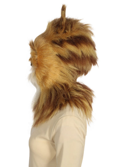 ハロウィンパーティープレミアムレディース H-5224 フォックスコレクション 白とブロンドの毛むくじゃらの猫のコスプレウィッグ＆マスク 通気性のあるキャップレスキャップ