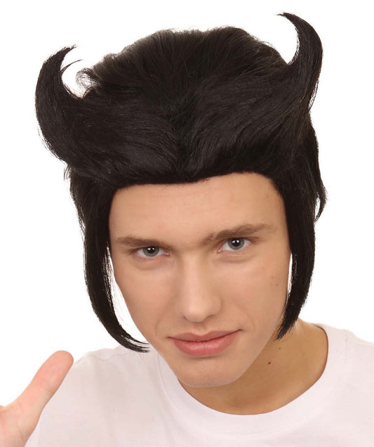Wigs2you ハロウィンパーティ プレミアムメンズ H-2097 着用しやすく とても快適 ブラックデビルウィッグ