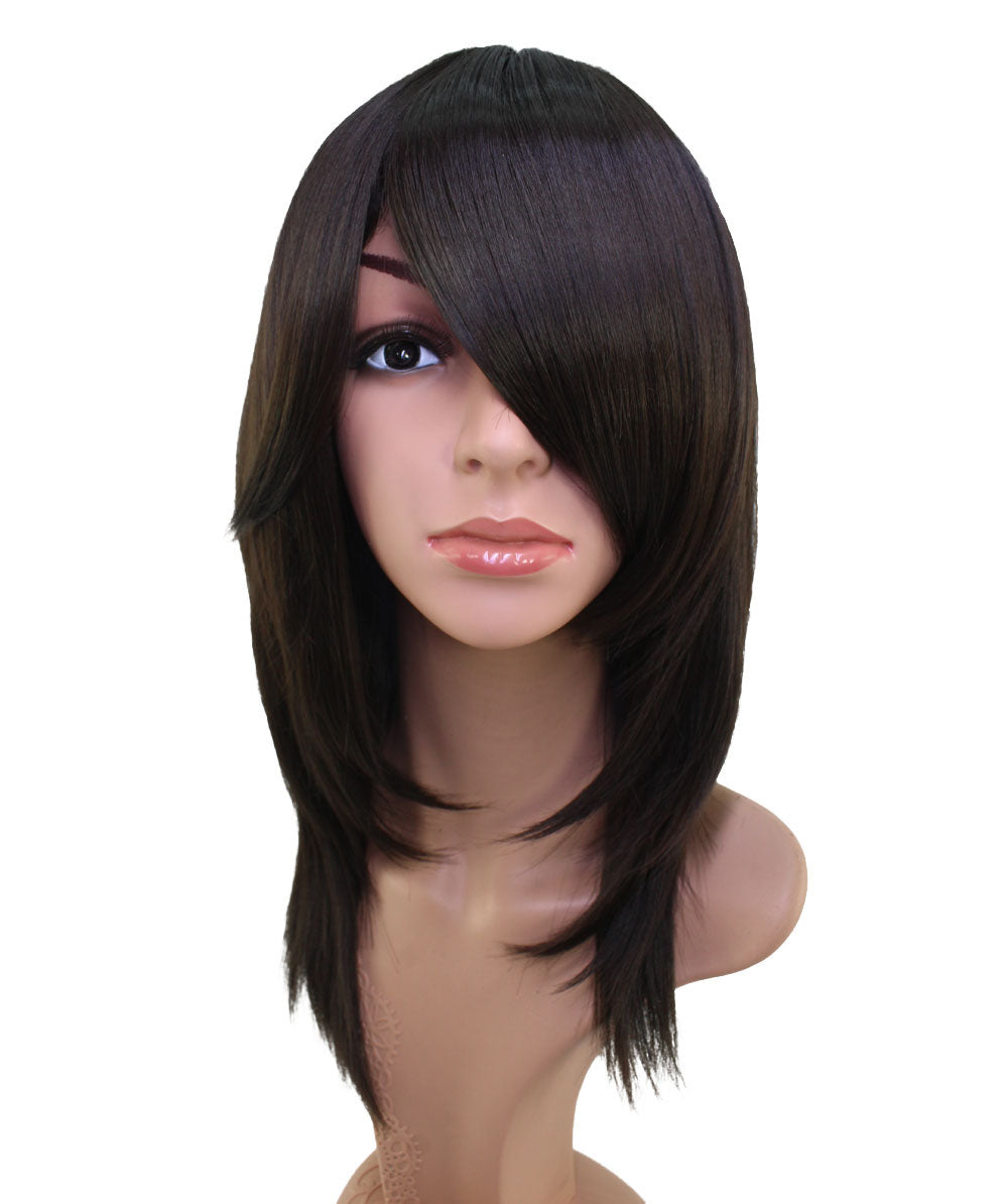 レディースファッション C-071 ロングストレート C-ワインレッド コスプレヒートスタイラブルウィッグ