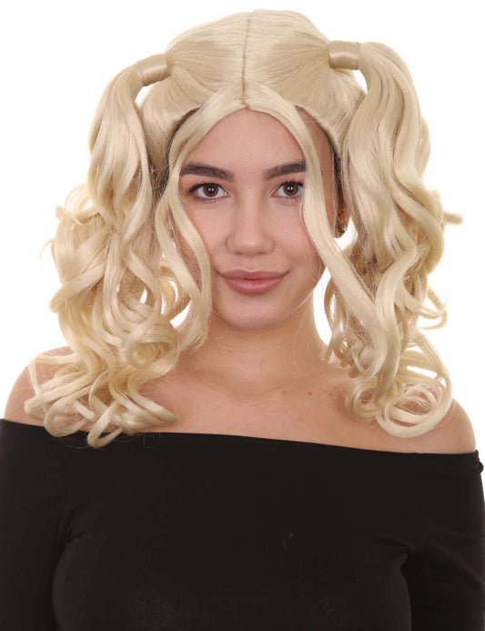 Wigs2you ハロウィンパーティー プレミアム レディース H-762 ドリー ピグテール ウィッグ ブロンドカラー