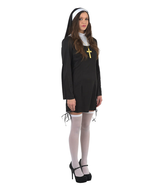 大人の女性の JCO-005 エッチな修道女の衣装 ブラック ハロウィン衣装