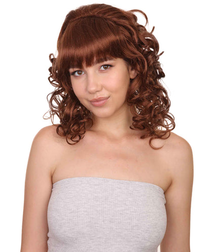 Wigs2you ハロウィンパーティープレミアムレディース H-1750 華やかに見えるピンアップガール ブラウンウィッグ