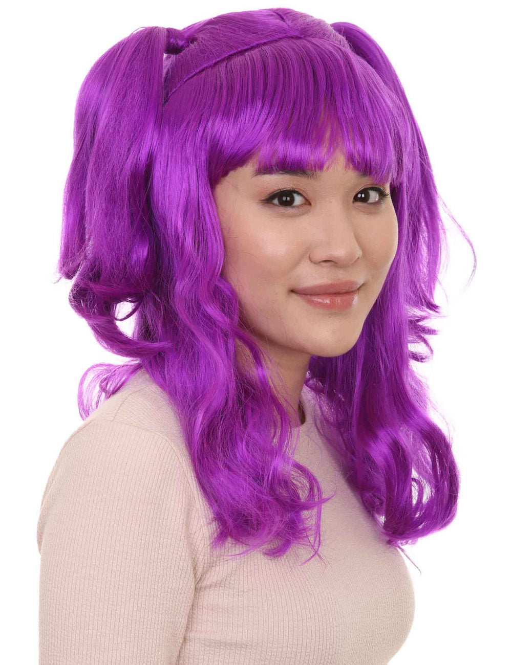 Wigs2you ハロウィンパーティー プレミアム レディース H-791 バナナエンジェルウィッグ ネオンパープル色