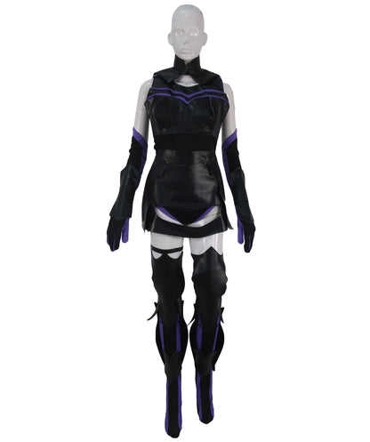 大人の女性用 JCA-035 JPアニメキャラクター パープル ブラック コスプレ衣装