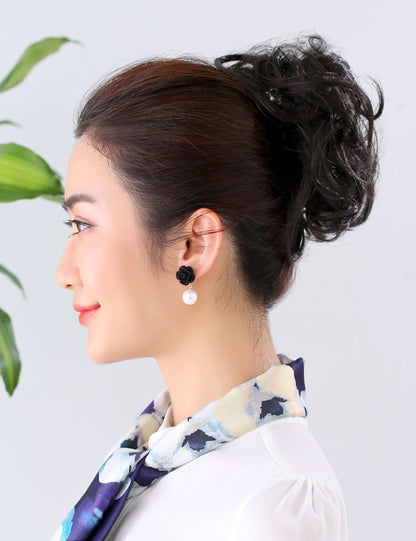 レディースファッション W-8304 ポニーテール オリジナルポイント ウィッグ ダーケストブラウン ヘアピース ウィッグ 合成繊維