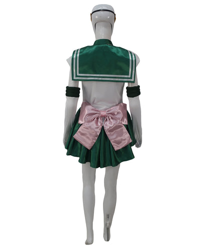 大人の女性用 JCA-048 セーラームーン（ジュピター） ダークグリーン ピンク ホワイト コスプレ衣装
