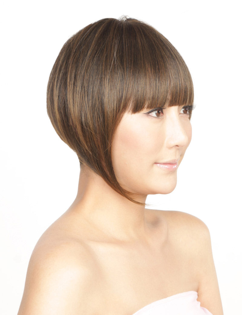 女性用 シンプルショートボブ 前髪ありスタイル ウィッグ
