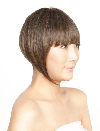 女性用 シンプルショートボブ 前髪ありスタイル ウィッグ
