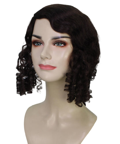 女性用 H-5866 ウィザードワールド ブラック カーリー ウィッチ ウィッグ ハロウィンに最適 難燃性合成繊維