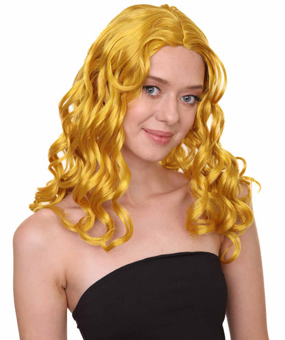 Wigs2you ハロウィンパーティー プレミアム レディース H-1105 とっても着け心地の良いアリスウィッグ 鏡の国のアリス ゴールドカラー