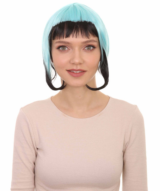 Wigs2you ハロウィンパーティ プレミアムレディース H-2032 着用しやすく とても快適 ホラーブルーブラックウィッグ