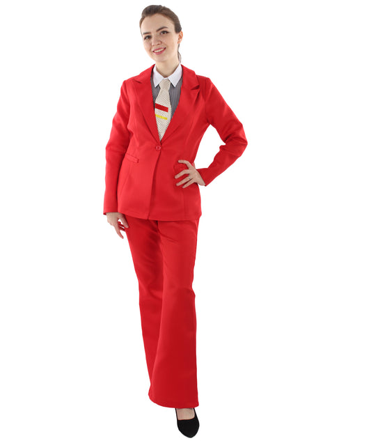 女性用 JCP-058_14 エクスクルーシブ デラックス シンガー パーティー スーツ レッド コスプレ コスチューム