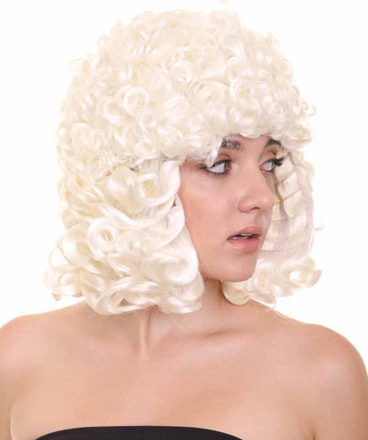 レディース A Series of Unfortunate Events Justice Strauss Judge H-3841 ホワイト TV/映画ウィッグ