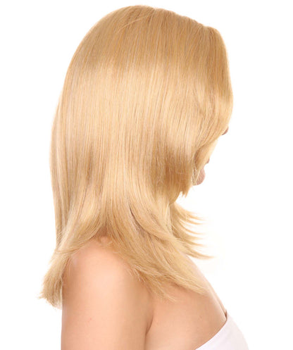 ハロウィンパーティープレミアムレディ H-5432 ミディアムレングス ハロウィンアニメーションキャプテンスーパーヒーローウィッグ ブロンド