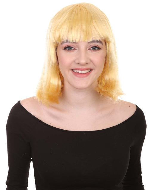 Wigs2you ハロウィンパーティープレミアムレディース H-575 イエローブロンド ミディアムボブウィッグ