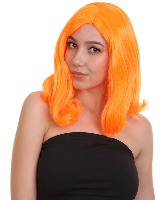 Wigs2you ハロウィン パーティー プレミアム レディース H-1271 着けやすい 快適なフィット感 パンプキン オレンジ ペイジボーイ ウィッグ