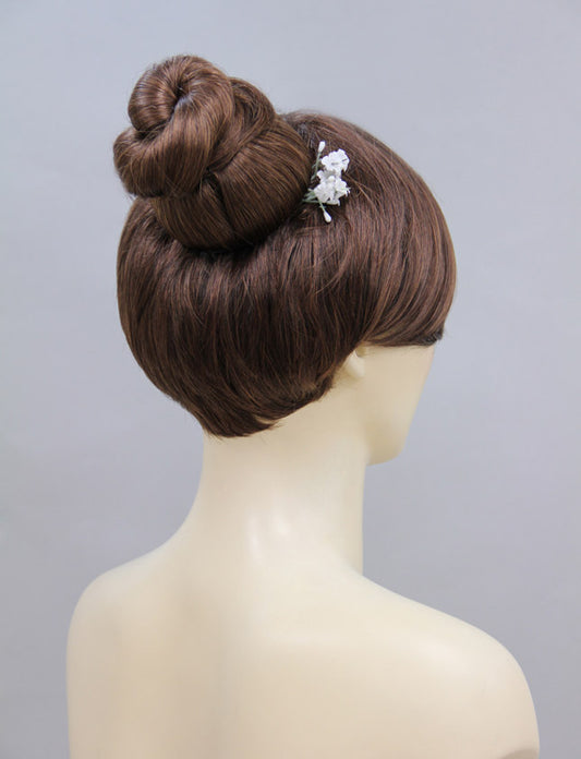 お団子スタイル | ねじったようなデザインの大きなお団子ヘアー | 和服にも洋服にもOK | 和装ウィッグ | W-8416