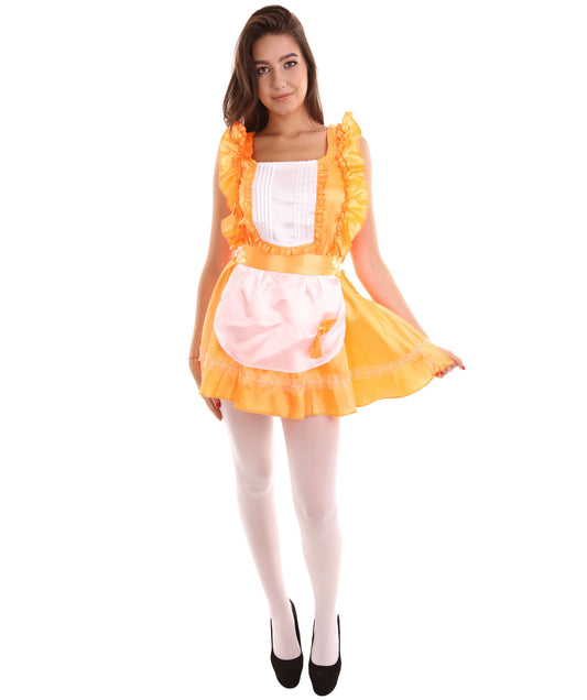 大人用女性の JCO-327_10 ソワリーフレンチメイド制服 オレンジ コスプレコスチューム