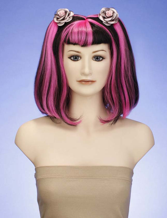 ハロウィンパーティープレミアムレディース H-106 ブラックコチニールHLウィッグ ファンシーキャラクターファッションウィッグ
