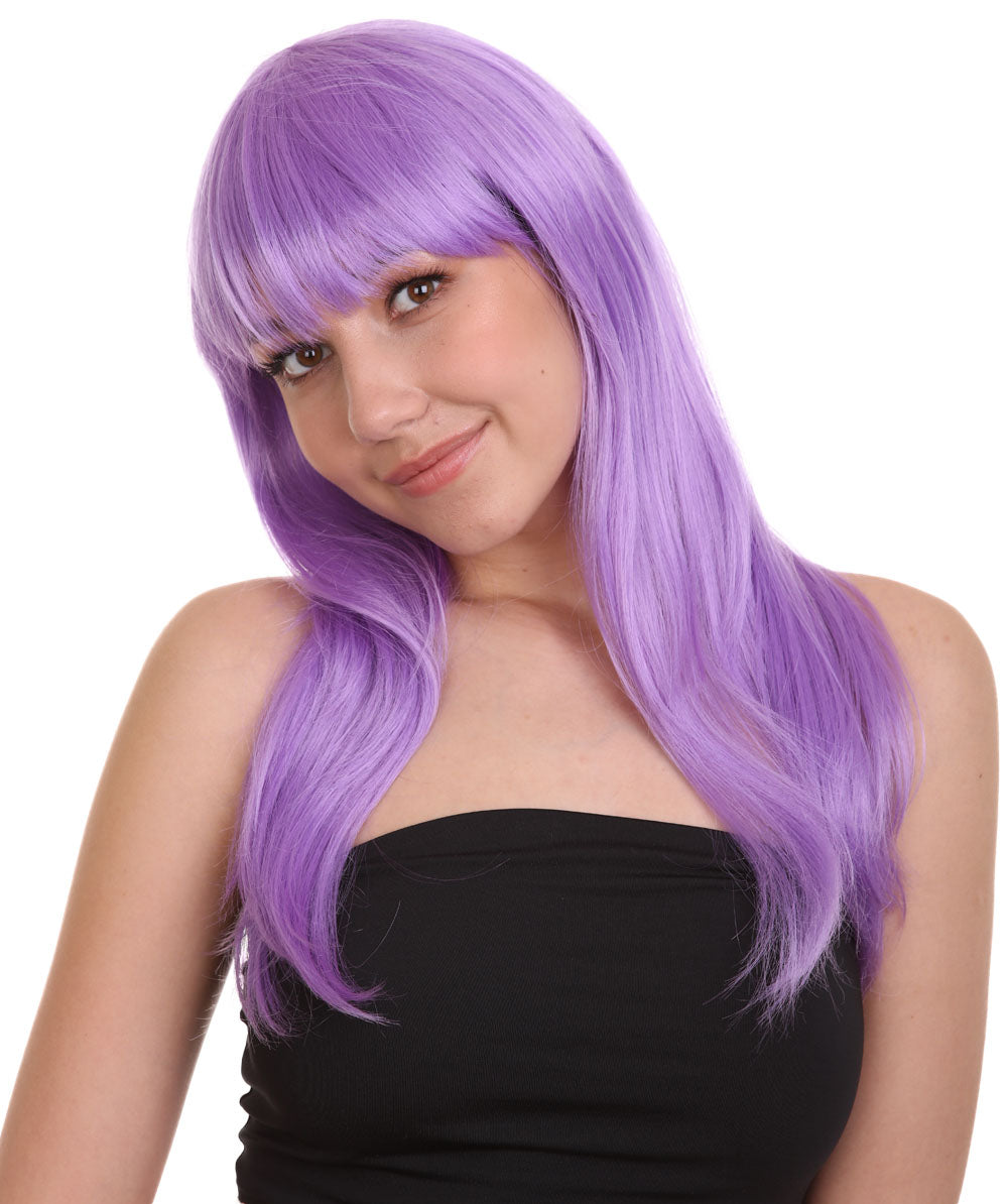 Wigs2you ハロウィン パーティー プレミアム レディース H-1048 とても快適なグラマー グリーン ウィッグ ライラック色
